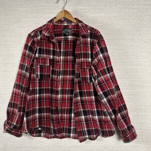 Slate & Stone Plaid Shacket XXL Heavyweight Flannel Oversized Lumberjack Shirt